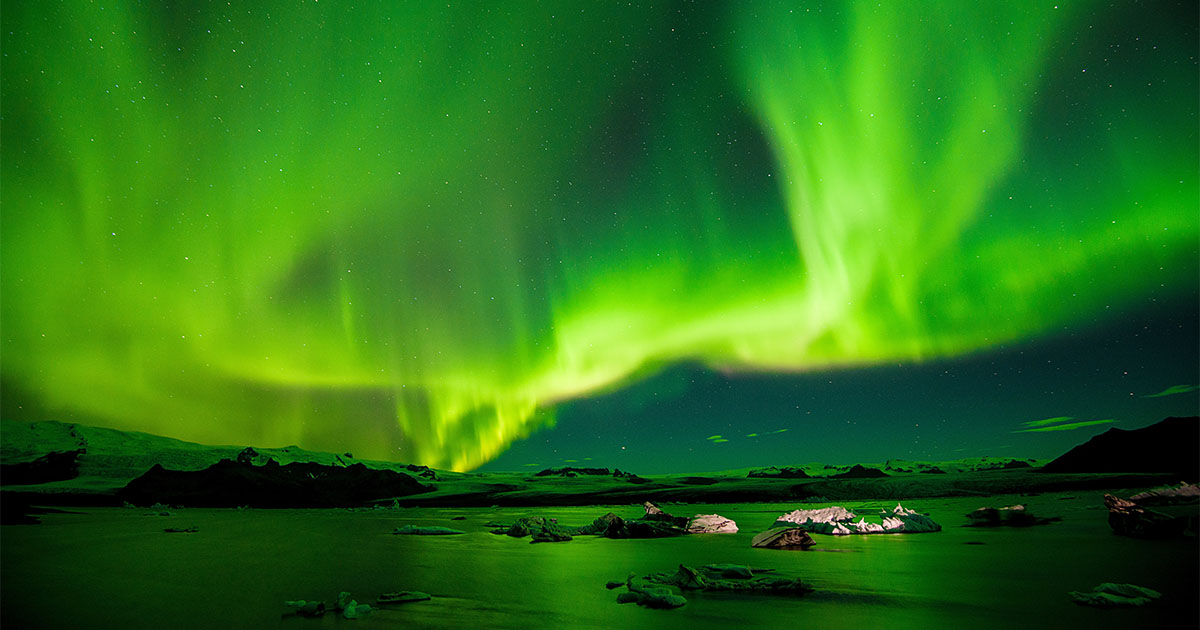 アイスランドのオーロラ画像